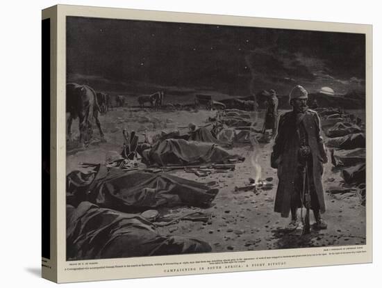 Campaigning in South Africa, a Night Bivouac-Frederic De Haenen-Stretched Canvas