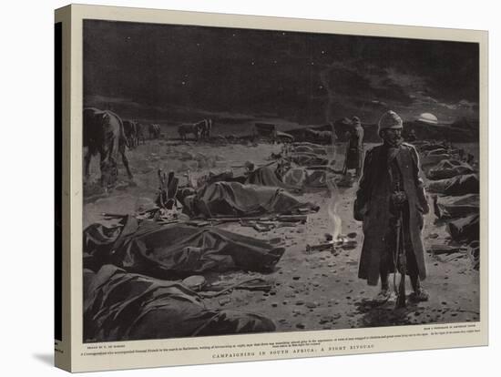 Campaigning in South Africa, a Night Bivouac-Frederic De Haenen-Stretched Canvas