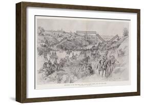 Campaigning in the Free State, Lord Roberts's Column Crossing the Sand River Drift-Melton Prior-Framed Giclee Print