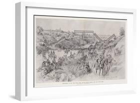 Campaigning in the Free State, Lord Roberts's Column Crossing the Sand River Drift-Melton Prior-Framed Giclee Print