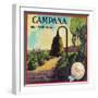 Campana Orange Label - Claremont, CA-Lantern Press-Framed Art Print