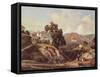 Campania Region Landscape-Giacinto Gigante-Framed Stretched Canvas