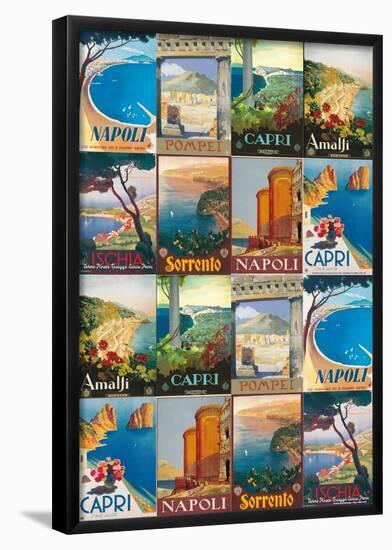 Campania- Vintage Italian Travel Poster-null-Framed Poster