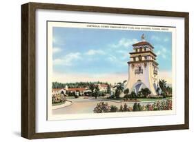 Campanile, Agua Caliente, Tijuana, Mexico-null-Framed Art Print