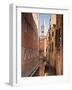 Campanile and Gondola on Canal in Venice, Italy-Jon Arnold-Framed Photographic Print