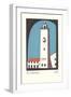 Campanile at SDSU Graphic, San Diego, California-null-Framed Art Print