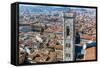 Campanile of Giotto and City View , Florence, Tuscany, Italy-Nico Tondini-Framed Stretched Canvas