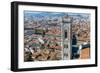 Campanile of Giotto and City View , Florence, Tuscany, Italy-Nico Tondini-Framed Photographic Print