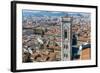 Campanile of Giotto and City View , Florence, Tuscany, Italy-Nico Tondini-Framed Photographic Print