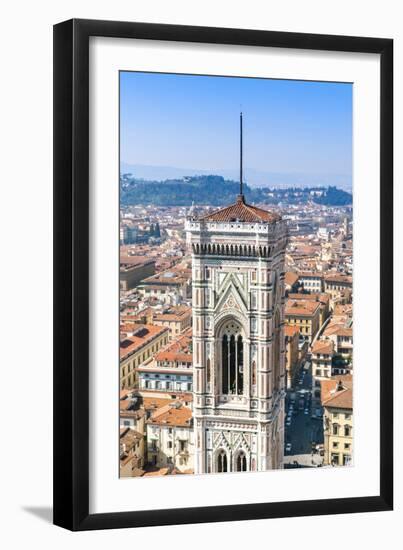 Campanile of Giotto and City View from the Top of the Duomo, Florence (Firenze), Tuscany-Nico Tondini-Framed Photographic Print