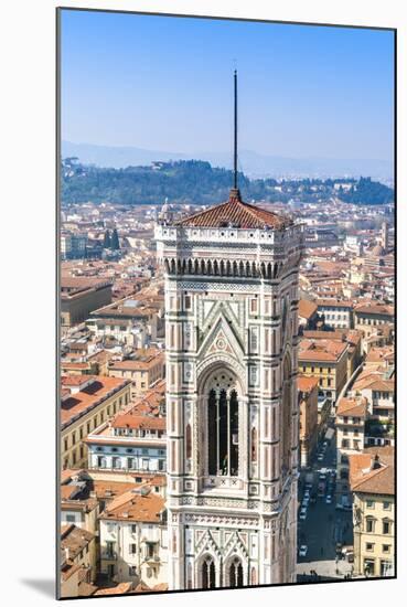 Campanile of Giotto and City View from the Top of the Duomo, Florence (Firenze), Tuscany-Nico Tondini-Mounted Photographic Print