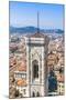 Campanile of Giotto and City View from the Top of the Duomo, Florence (Firenze), Tuscany-Nico Tondini-Mounted Photographic Print