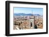 Campanile of Giotto and City View from the Top of the Duomo, Florence (Firenze), Tuscany-Nico Tondini-Framed Photographic Print