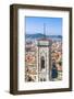 Campanile of Giotto and City View from the Top of the Duomo, Florence (Firenze), Tuscany-Nico Tondini-Framed Photographic Print