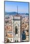 Campanile of Giotto and City View from the Top of the Duomo, Florence (Firenze), Tuscany-Nico Tondini-Mounted Photographic Print