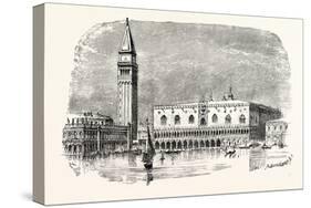 Campanile of St. Mark's and Palace of the Doges Venice-null-Stretched Canvas