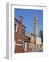 Campanile of the Church of San Martino and Painted Houses, Burano, Venice, Italy-Peter Thompson-Framed Photographic Print