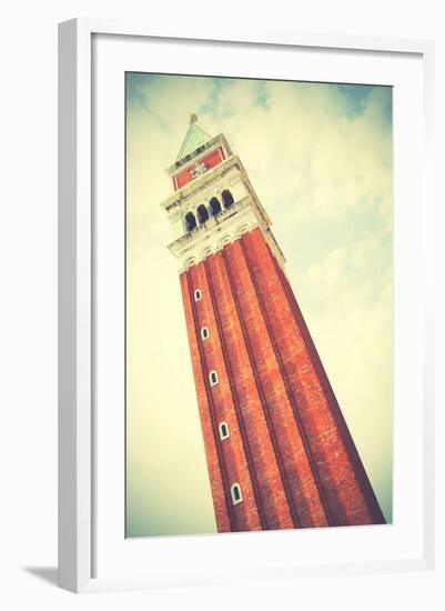 Campanile on San Marco Square in Venice, Italy. Instagram Style Filtred-Zoom-zoom-Framed Photographic Print