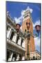 Campanile San Marcoand street lamp, Venice, Veneto, Italy-Russ Bishop-Mounted Photographic Print
