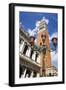 Campanile San Marcoand street lamp, Venice, Veneto, Italy-Russ Bishop-Framed Photographic Print