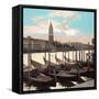 Campanile Vista with Gondolas #1-Alan Blaustein-Framed Stretched Canvas