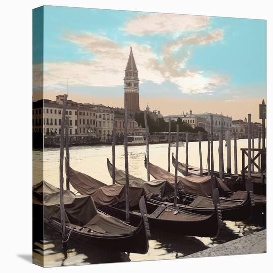 Campanile Vista with Gondolas #1-Alan Blaustein-Stretched Canvas