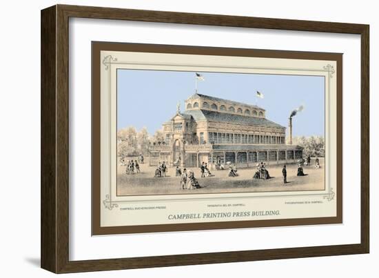 Campbell Printing Press Building, Centennial International Exhibition, 1876-Thompson Westcott-Framed Art Print