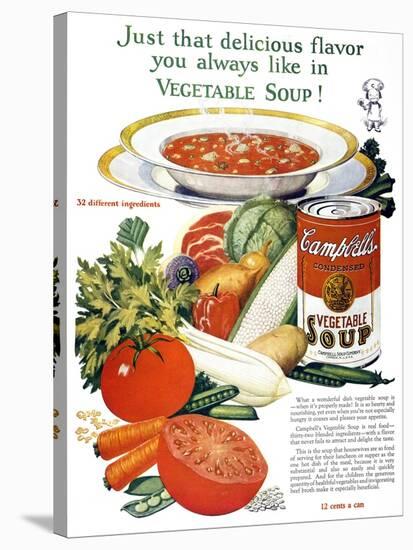 Campbell's Soup Ad, 1926-null-Stretched Canvas