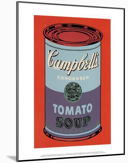 Campbell's Soup Can, 1965 (Blue and Purple)-Andy Warhol-Mounted Print