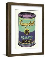 Campbell's Soup Can, 1965 (Green and Purple)-Andy Warhol-Framed Art Print