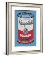 Campbell's Soup Can, 1965 (Pink and Red)-Andy Warhol-Framed Art Print