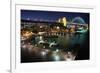 Campbells Cove and Sydney Harbour Bridge-W. Perry Conway-Framed Photographic Print