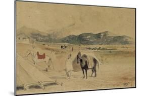 Campement au Maroc entre Tanger et Meknès-Eugene Delacroix-Mounted Giclee Print