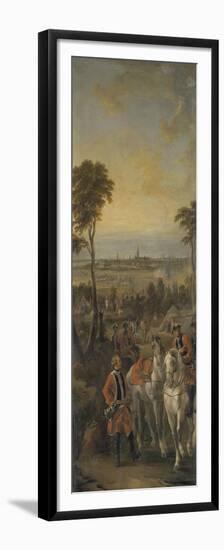 Campement de mousquetaires en vue du siège de la ville et de la citadelle d'Anvers le 1er juin 1746-Pierre Lenfant-Framed Premium Giclee Print