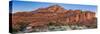 Camper at Red Cliff Campground, Red Cliffs Recreation Area, St. George, Utah, USA-null-Stretched Canvas
