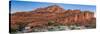 Camper at Red Cliff Campground, Red Cliffs Recreation Area, St. George, Utah, USA-null-Stretched Canvas