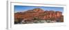Camper at Red Cliff Campground, Red Cliffs Recreation Area, St. George, Utah, USA-null-Framed Photographic Print
