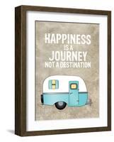 Camper Happiness Is Journey-Amy Brinkman-Framed Art Print