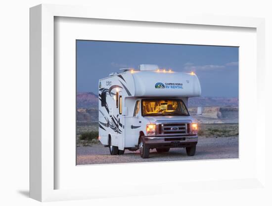 Camper in Glen Canyon National Recreation Area, Utah, Usa-Rainer Mirau-Framed Photographic Print