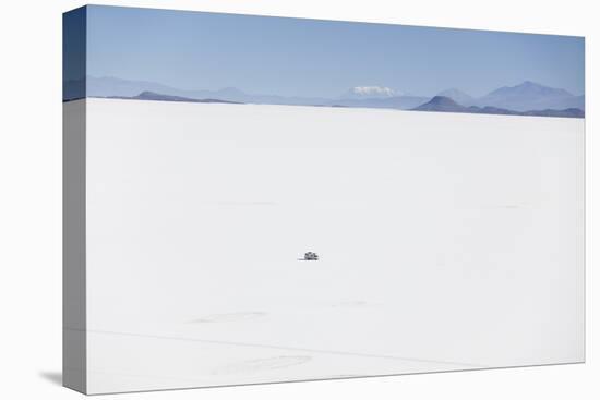 Camper Van on Salar de Uyuni (Salt Flats of Uyuni), Potosi Department, Bolivia, South America-Ian Trower-Stretched Canvas