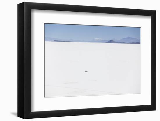 Camper Van on Salar de Uyuni (Salt Flats of Uyuni), Potosi Department, Bolivia, South America-Ian Trower-Framed Photographic Print