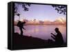 Campers at Jackson Lake in Grand Teton National Park-Ralph Crane-Framed Stretched Canvas