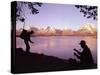 Campers at Jackson Lake in Grand Teton National Park-Ralph Crane-Stretched Canvas