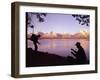 Campers at Jackson Lake in Grand Teton National Park-Ralph Crane-Framed Photographic Print