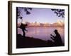 Campers at Jackson Lake in Grand Teton National Park-Ralph Crane-Framed Photographic Print