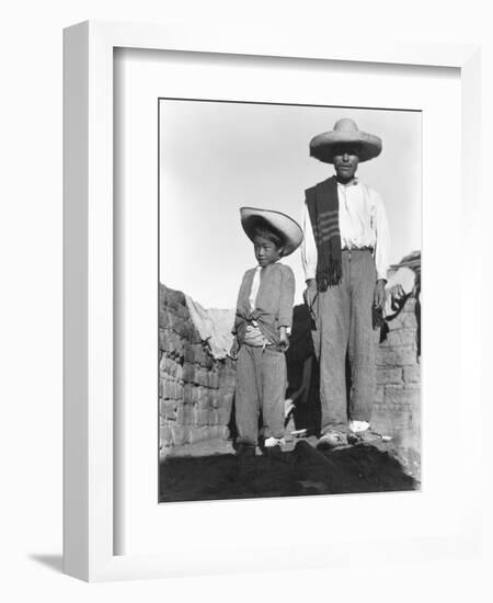 Campesino and Son, State of Veracruz, Mexico, 1927-Tina Modotti-Framed Giclee Print