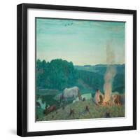 Campfire, 1916-Boris Michaylovich Kustodiev-Framed Giclee Print