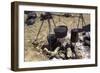 Campfire Cooking at a Confederate Encampment Living History Demonstration, Shiloh, Tennessee-null-Framed Giclee Print