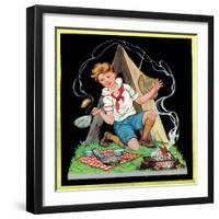 Campfire Cooking - Child Life-Hazel Frazee-Framed Giclee Print