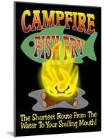 Campfire Fish Fry-Mark Frost-Mounted Giclee Print